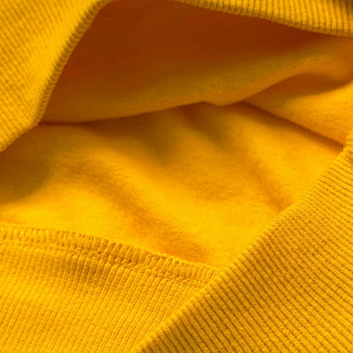 Παιδικό σετ φόρμας για αγόρια Ready κίτρινο χειμωνιάτικο χνούδι άνετο σχολείο κουκούλα ετών online (5)