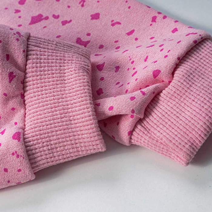 Παιδικό σετ φόρμας για κορίτσια Bow Bear ροζ καθημερινό σχολείο χειμωνιάτικο με χνούδι ετών online (1)