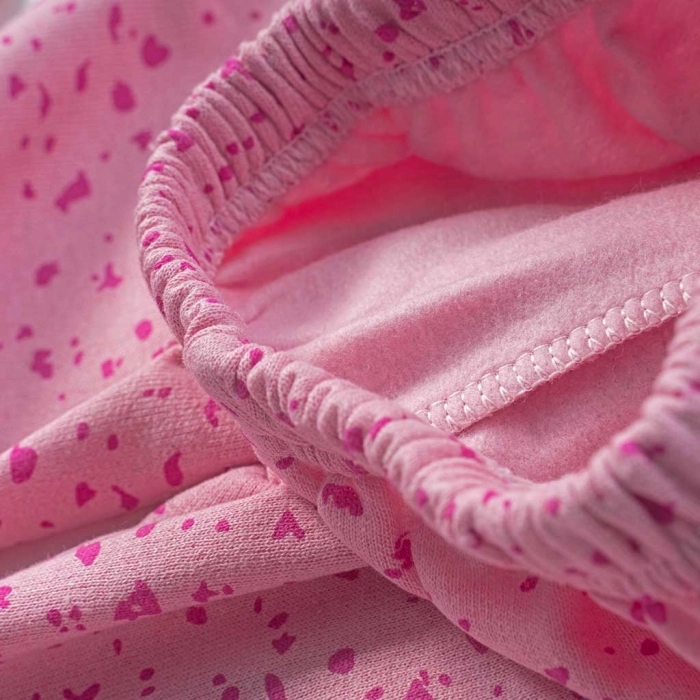 Παιδικό σετ φόρμας για κορίτσια Bow Bear ροζ καθημερινό σχολείο χειμωνιάτικο με χνούδι ετών online (2)