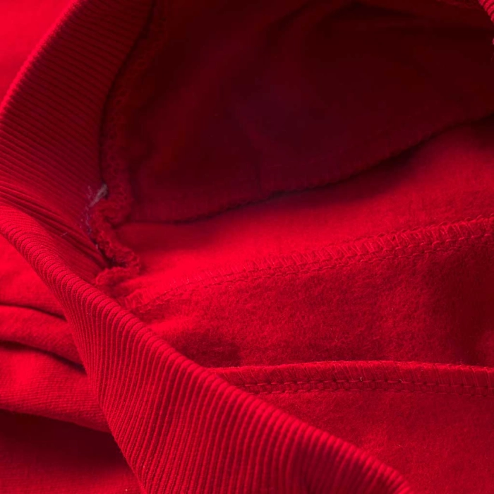 Παιδικό παντελόνι φόρμας για κορίτσια Edith κόκκινο καθημειρνό σχολείο χειμερινό χνούδι ετών online  (1)