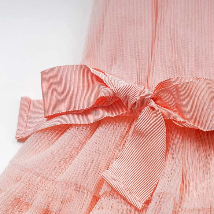 Παιδικό φόρεμα Mayoral για κορίτσια Monica σομόν casual επώνυμο γενέθλια ετών (4)