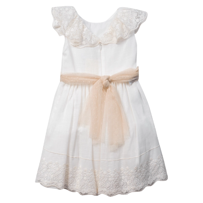 Παιδικό φόρεμα Mayoral για κορίτσια Ivonne άσπρο casual επώνυμο γενέθλια ετών (9)