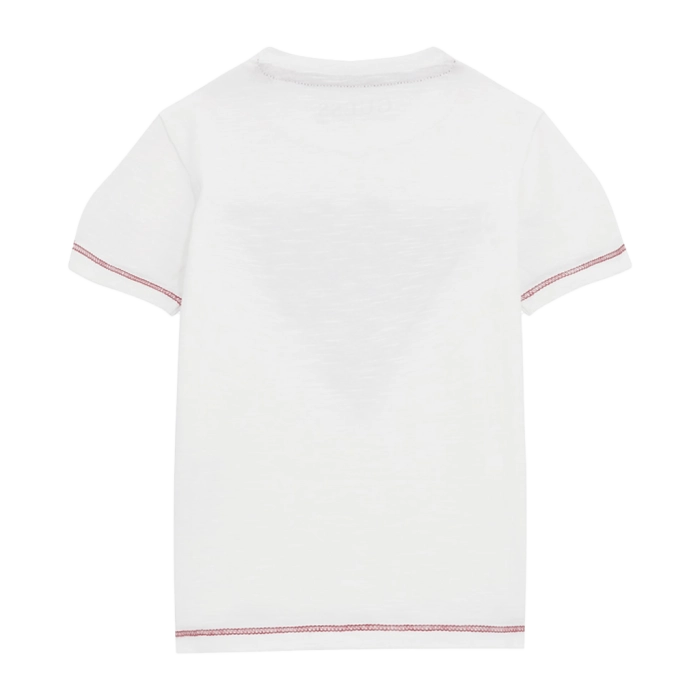 Παιδική μπλούζα Guess για αγόρια Farley άσπρο επώνυμη καλοκαιρινή μακό άνετη ετών online (2)