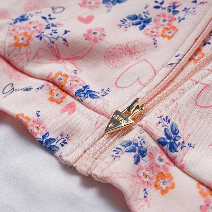 Βρεφικό σετ φόρμας GUESS για κορίτσια Carousel ροζ επωνυμο αμάνικο βαμβακερό δώρο ετών online (3)