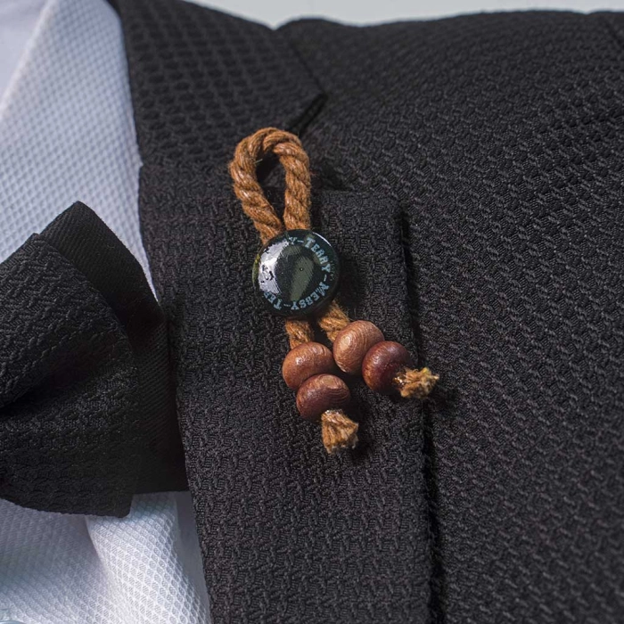 Παιδικό κουστούμι για αγόρια Naples μαύρο γάμο βάφτιση επίσημο κοστούμι παπιγιόν καλό ετών online (3)