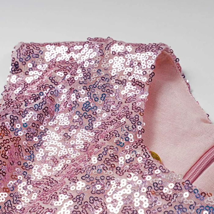 Παιδικό φόρεμα αμπιγέ για κορίτσια Giana ροζ παρανυφάκι γάμο βάφτιση καλό παγιέτες τούλι ετών online (2)