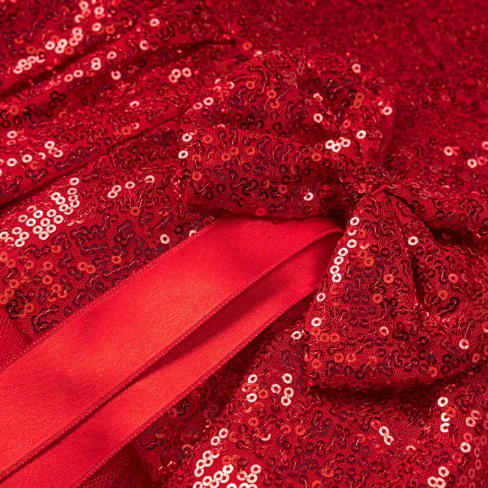 Παιδικό φόρεμα αμπιγέ για κορίτσια Giana κόκκινο παρανυφάκι γάμο βάφτιση καλό παγιέτες τούλι ετών online (4)