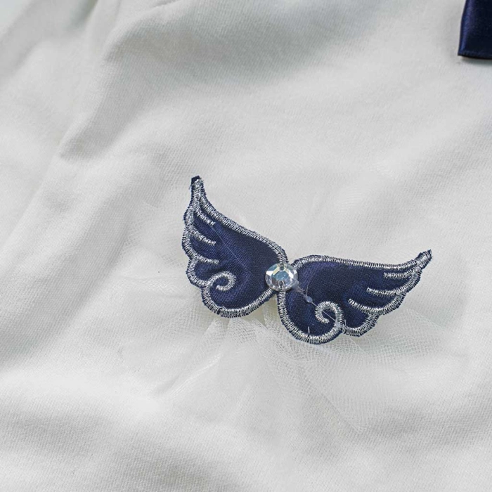 Βρεφικό φορμάκι για αγόρια Angel μπλε νεογέννητο καλό πρίγκιπας στρας σετ μηνών online (1)