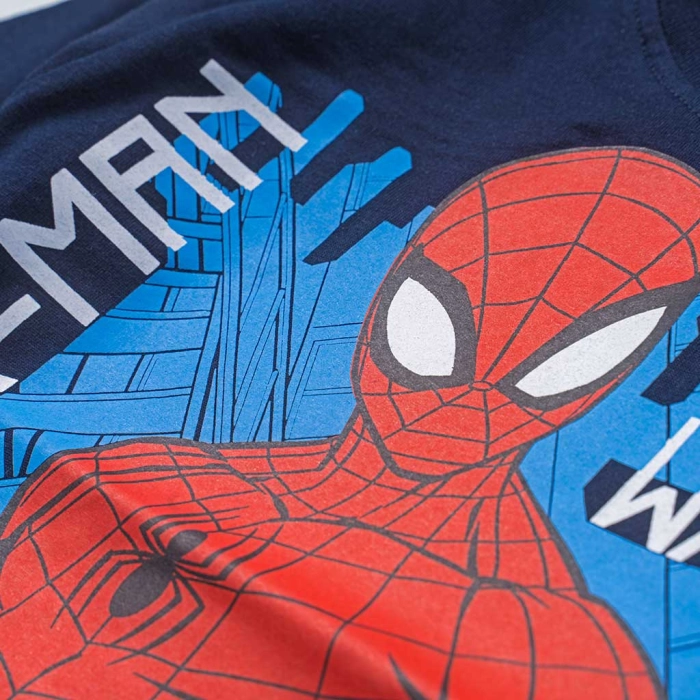 Παιδική μπλούζα Losan για αγόρια Spiderman power μπλε καθημερινή καλοκαιρινό σχολείο μακό ετών online (3)