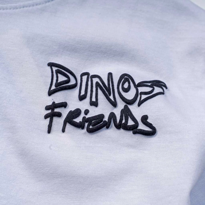 Παιδική μπλούζα Losan για αγόρια Dinos Friends άσπρο δεινόσαυρος καθημερινή καλοκαιρινό σχολείο μακό ετών online (2)