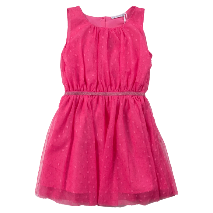 Παιδικό φόρεμα Name it για κορίτσια Dot φούξια καλοκαιρινό οικονομικό casual τούλι ετών online (1)