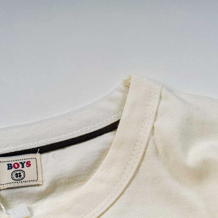 Παιδική μπλούζα New College για αγόρια Daisy Flower μπεζ κοντομάνικες μπλούζες tshirt καλοκαιρινά μακό μοντένα ετών (4)