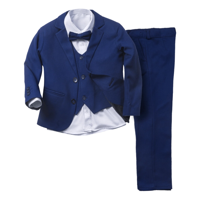 Παιδικό κουστούμι για αγόρια Verona μπλε 6-9 κουστούμια για γάμους βαφτίσεις παραγαμπράκι αμπιγέ