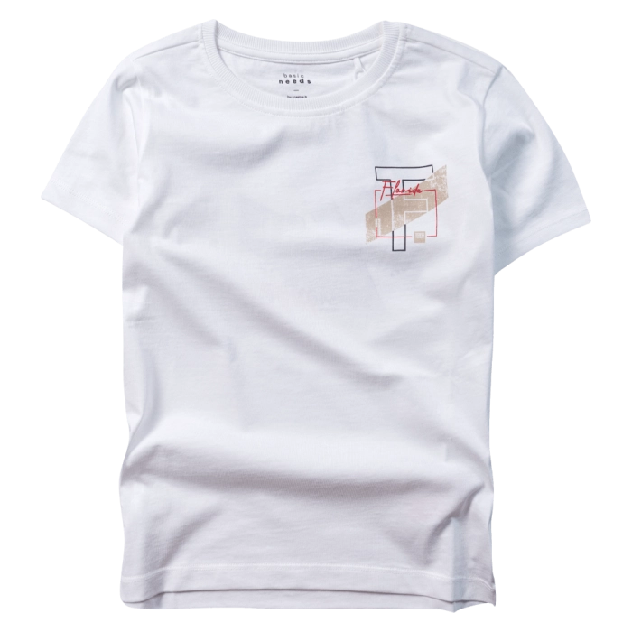 Παιδική μπλούζα Name it για αγόρια Florida άσπρο καθημερινή καλοκαιρινή μακό βαμβακερή άνετη ετών online (1)