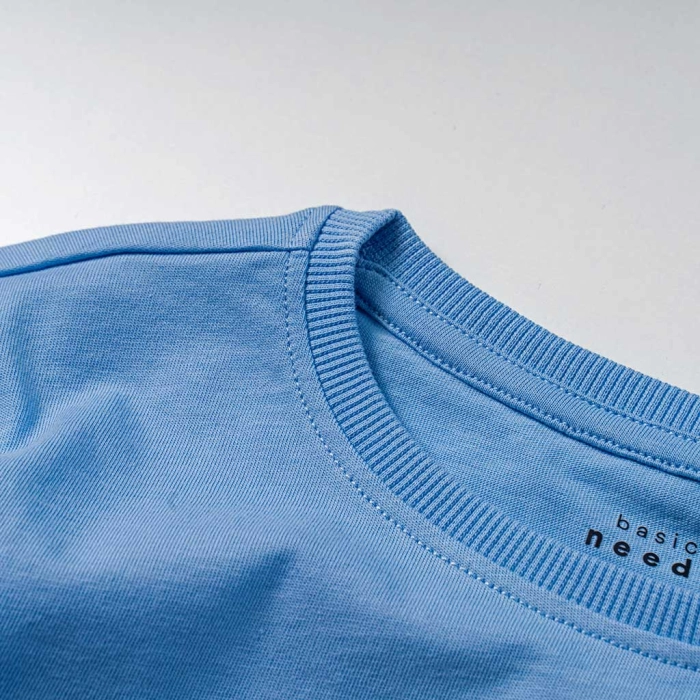 Παιδική μπλούζα Name it για αγόρια Wave Riders γαλάζιο καθημερινή καλοκαιρινή μακό βαμβακερή άνετη ετών online (3)