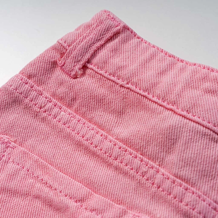 Παιδικό σορτς New College για κορίτσια Moon ροζ τζιν άνετο καλοκαιρινό jean casual ετών (1)