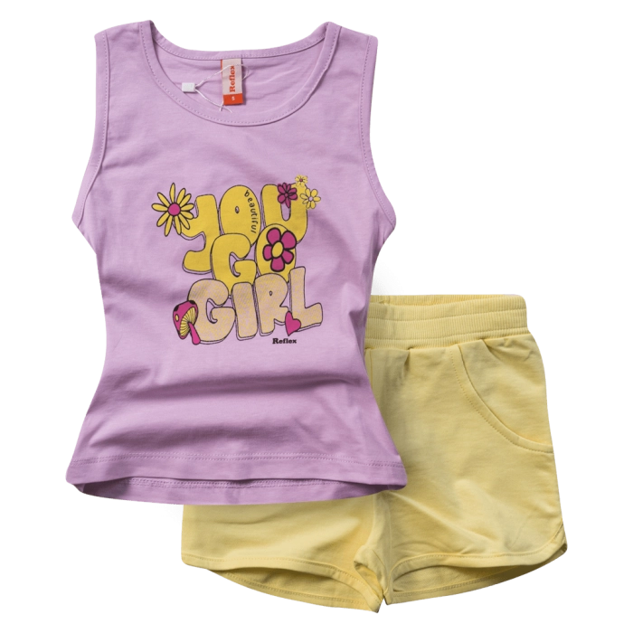 Παιδικό σετ Reflex για κορίτσια Go girl μωβ κοριτσίστικα καλοκαιρινό άνετο καλοκαιρινό ετών online (1)