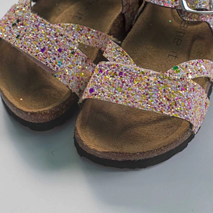 Παιδικά παπούτσια Name it για κορίτσια world ροζ παπουτσάκια πεδιλά καλοκαιρινά χρυσόσκονη ετών online (3)