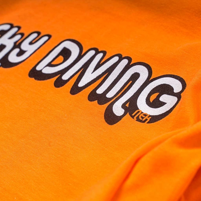 Παιδικό σετ ΝΕΚ για αγόρια Sky Diving πορτοκαλί καλοκαιρινά σετάκια μακό αγορίστικα με βερμούδα κοντομάνικο ετών online (5)