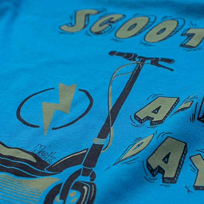 Παιδικό σετ ΝΕΚ για αγόρια Scooter μπλε καλοκαιρινά σετάκια μακό αγορίστικα με βερμούδα κοντομάνικο ετών online (1)