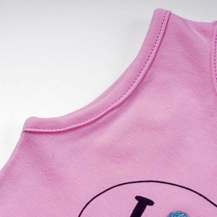 Βρεφικό φόρεμα ΝΕΚ για κορίτσια Love Summer ροζ καλοκαιρινά κοριτσίστικα φορέματα μακό οικονομικά μηνών online (3)