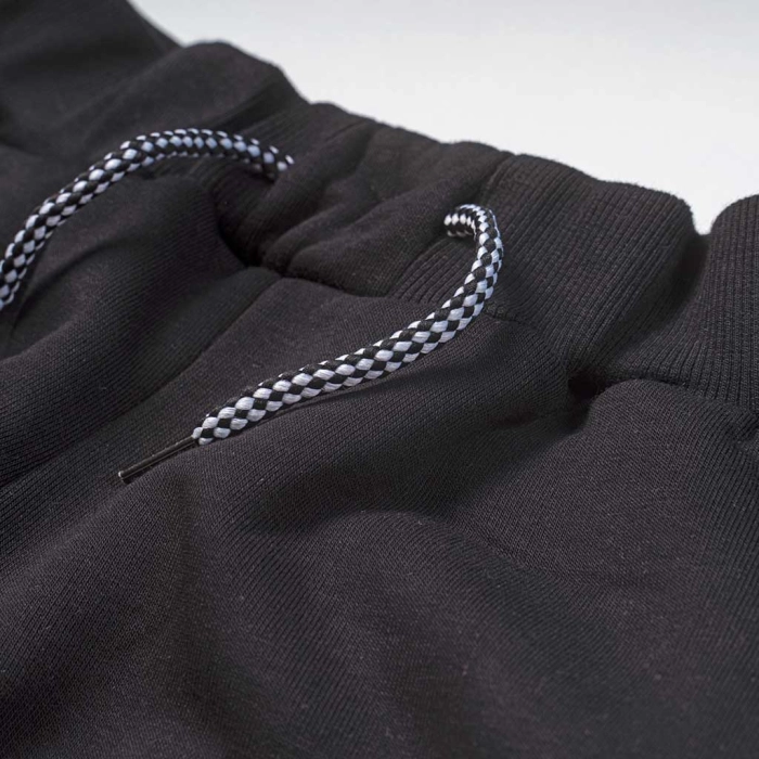 Παιδικό παντελόνι φόρμας ΝΕΚ για αγόρια Crew μαύρο φούτερ χειμερινά παντελόνια σκέτα ελληνικά ετών online (2)