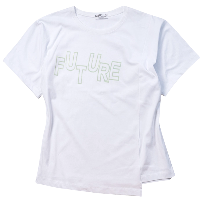 Παιδική μπλούζα ΝΕΚ για κορίτσια Future άσπρη κοντομάνικη καθημερινή καλοκαιρινή ετών online  (1)
