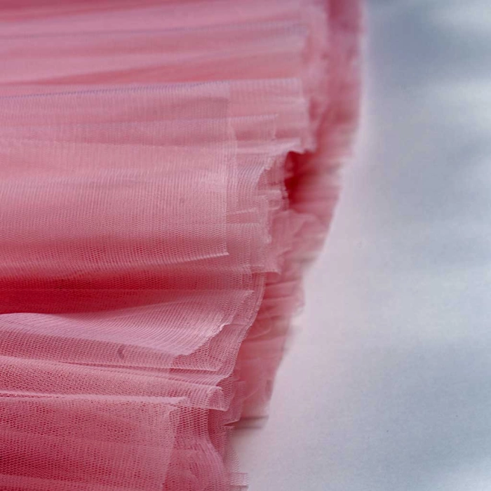 Παιδικό φόρεμα αμπιγέ για κορίτσια Selena ροζ γάμο βάφτιση χρυσόσκονη καλό τούλι ετών online (6)