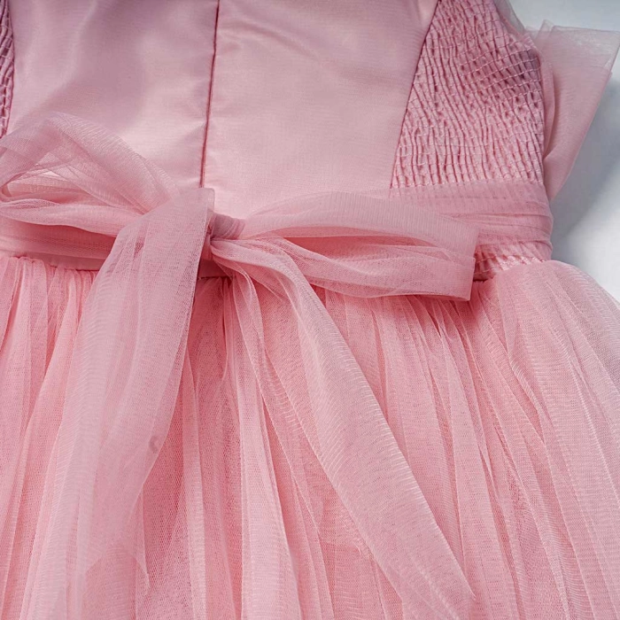 Παιδικό φόρεμα αμπιγέ για κορίτσια Selena ροζ γάμο βάφτιση χρυσόσκονη καλό τούλι ετών online (9)
