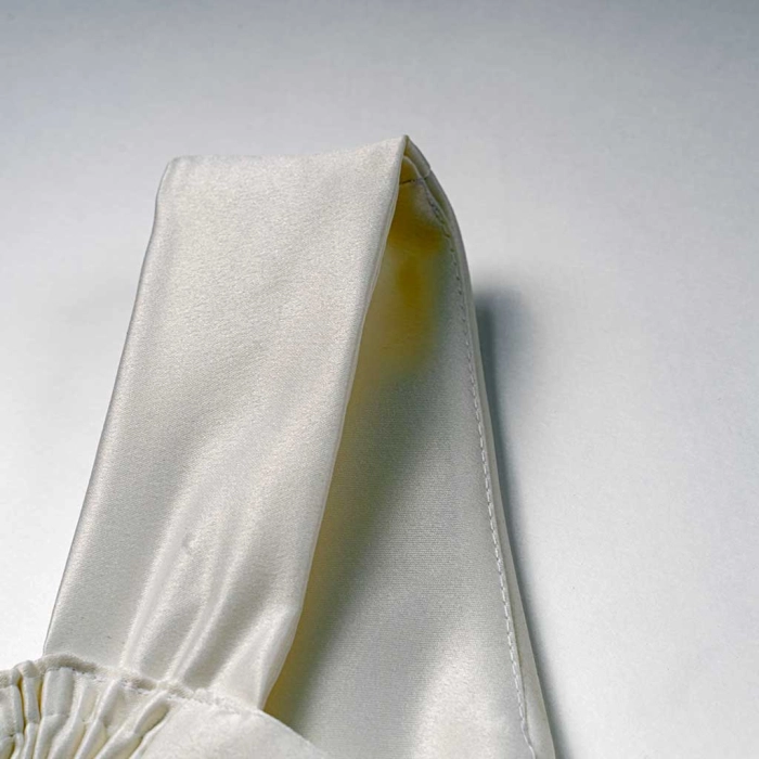 Παιδικό φόρεμα αμπιγέ για κορίτσια Barbara άσπρο παρανυφάκι γάμο βάφτιση χρυσόσκονη καλό τούλι ετών online (1)