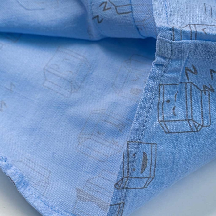Βρεφικό σετ με πουκάμισο New College για αγόρια Carton γαλάζιο εντυπωσικά εποχιακά επώνυμα μηνών online (4)