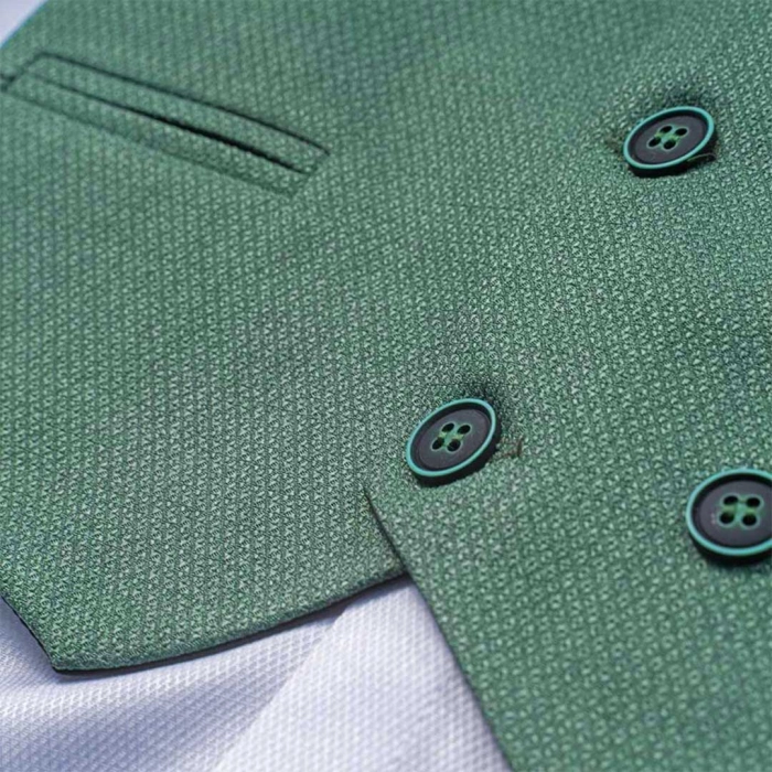 Παιδικό σετ με γιλέκο για αγόρια Mayaguez κυπαρισσί πράσινα κοστούμια για παραγαμπράκια prasina ετών (1)