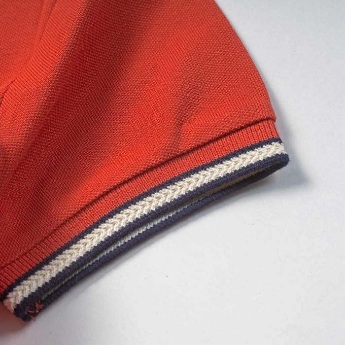 Παιδική μπλούζα Mayoral για αγόρια Come Back πορτοκαλί καλοκαιρινό επώνυμο πόλο άνετο ετών casual polo online (3)