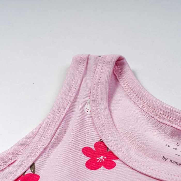 Παιδικό φόρεμα Name it για κορίτσια Tulip ροζ καλοκαιρινό οικονομικό βαμβακερό μακό ετών online (2)