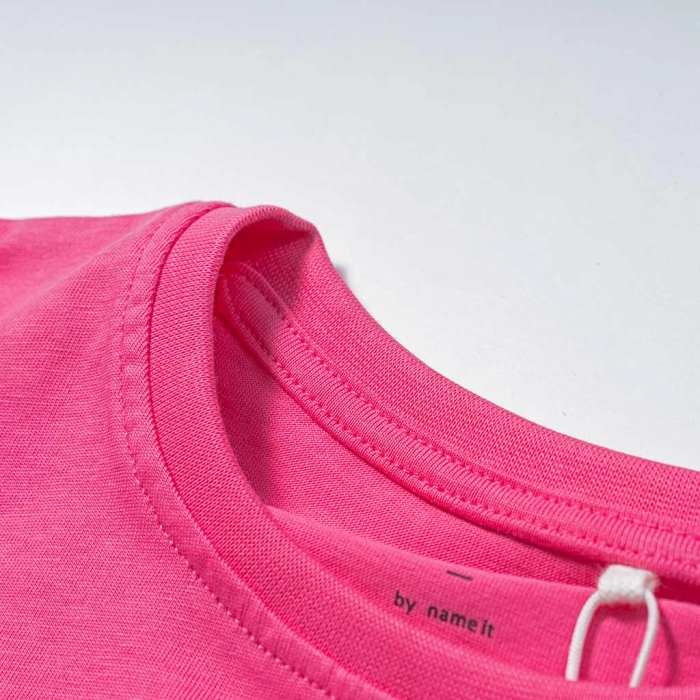 Παιδική μπλούζα Name it για κορίτσια Sunrays φούξια κοντή σχολείο καθημερινό μακό βαμβακερό ετών crop online (3)