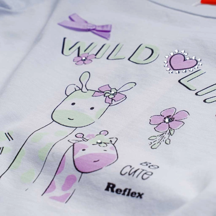 Παιδικό σετ Reflex για κορίτσια Wild Life άσπρο καθημερινά κοριτσίστικα άνετο καλοκαιρινό ετών online (2)