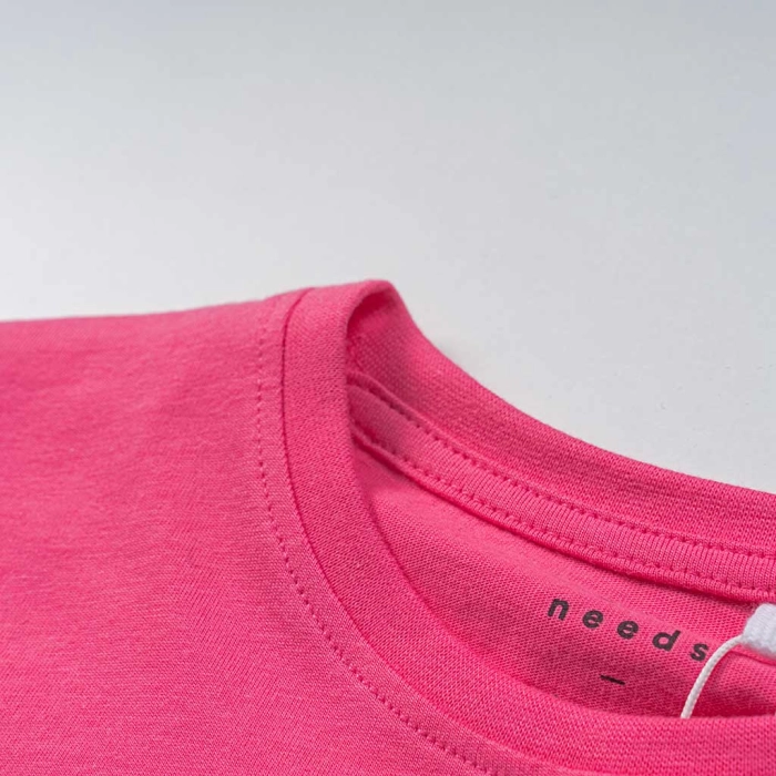 Παιδική μπλούζα Name it για κορίτσια Flamingo Roller φούξια σχολείο καθημερινό κοντή μακό βαμβακερό ετών crop online (3)