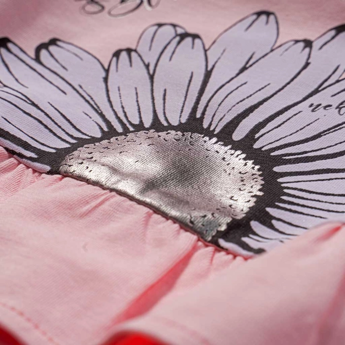 Παιδικό φόρεμα ΝΕΚ για κορίτσια Daisy ροζ καλοκαιρινά κοριτσίστικα φορέματα μακό οικονομικά ετών online (3)
