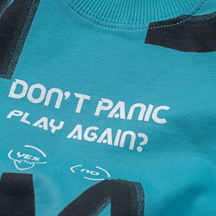 Παιδικό σετ φόρμας ΝΕΚ για αγόρια Panic Button γαλάζιο σχολείο εποχιακό καθημερινό άνετο ετών online (3)