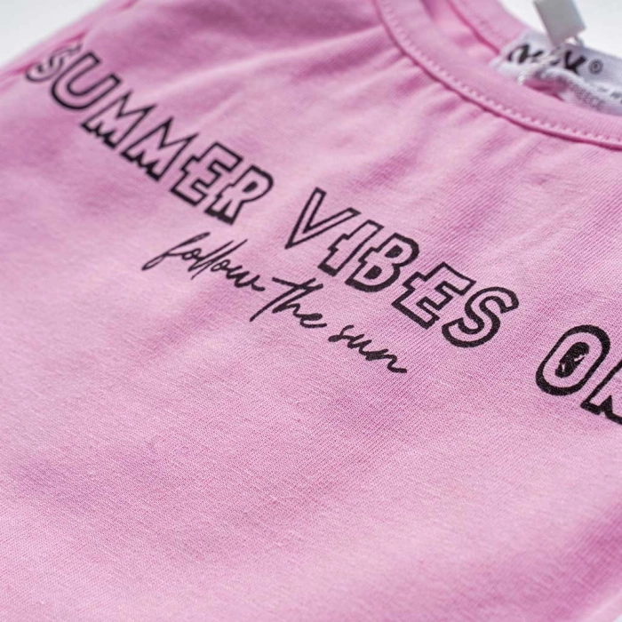 Παιδικό σετ ΝΕΚ για κορίτσια Summer Vibes ροζ καθημερινό καλοκαιρινό σχολείο άνετο ετών online (2)
