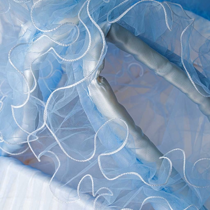 Βρεφική καλαθούνα για αγόρια King γαλάζιο βρεφικές καλαθουνες στέμμα βαμβακερά μαιευτήριο νεογέννητα μηνών (11)