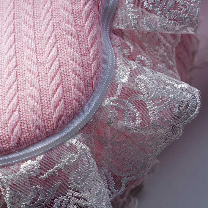Βρεφική καλαθούνα για κορίτσια Queen ροζ  βρεφικές καλαθουνες στέμμα βαμβακερά μαιευτήριο νεογέννητα μηνών (12)
