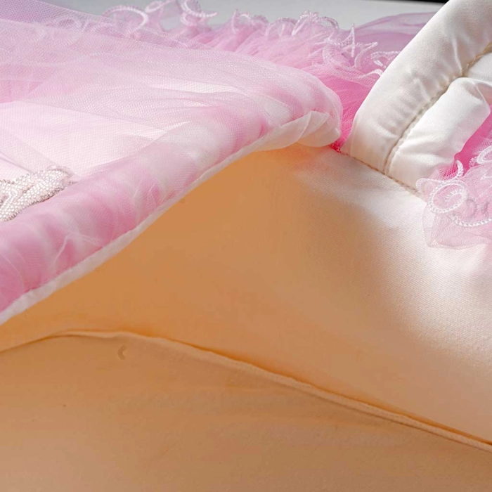 Βρεφική καλαθούνα για κορίτσια Queen ροζ  βρεφικές καλαθουνες στέμμα βαμβακερά μαιευτήριο νεογέννητα μηνών (14)