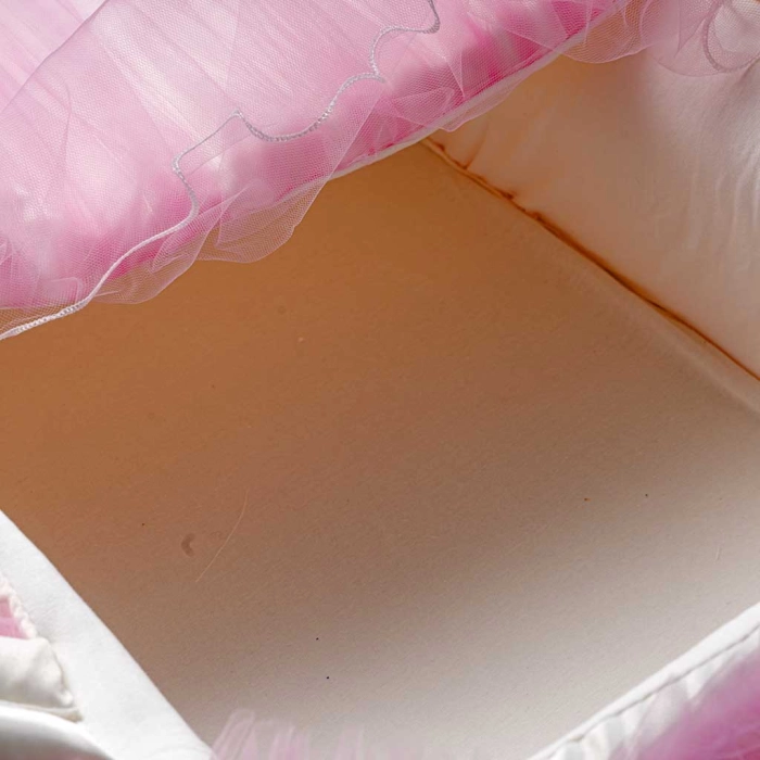 Βρεφική καλαθούνα για κορίτσια Bow ροζ βρεφικές καλαθουνες βαμβακερά μαιευτήριο νεογέννητα μηνών (14)