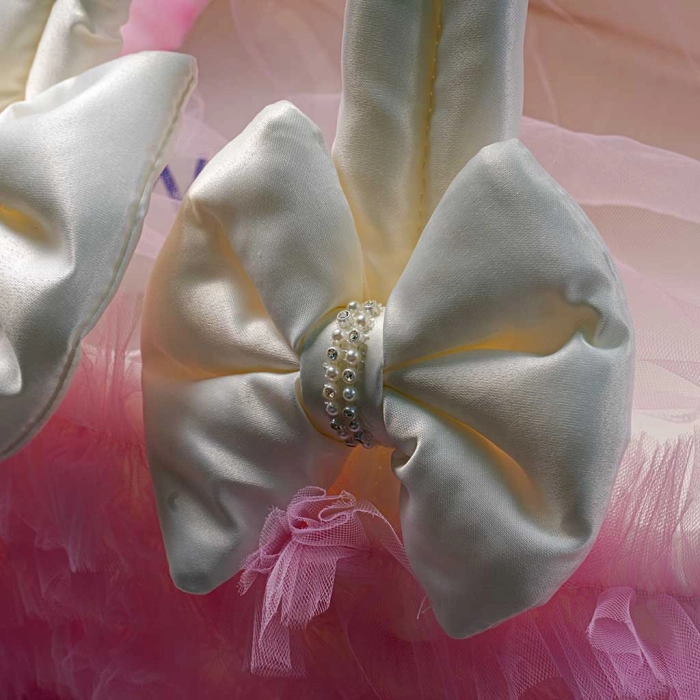Βρεφική καλαθούνα για κορίτσια Bow ροζ βρεφικές καλαθουνες βαμβακερά μαιευτήριο νεογέννητα μηνών (15)