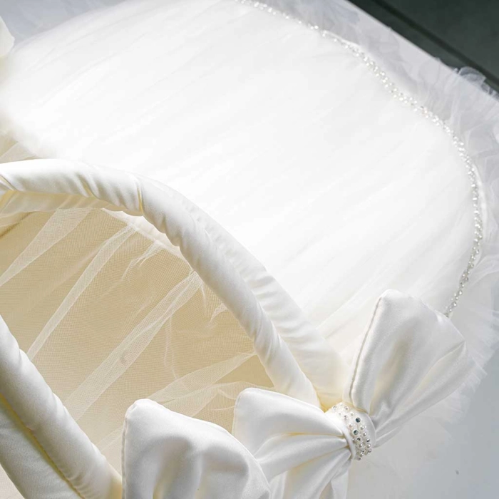 Βρεφική καλαθούνα Bow άσπρο βρεφικές καλαθουνες βαμβακερά μαιευτήριο νεογέννητα μηνών (17)