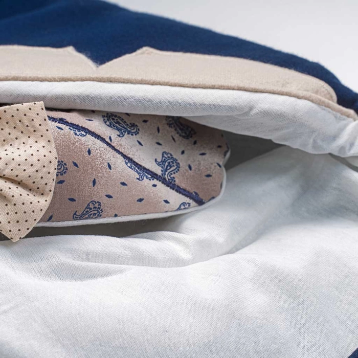Βρεφικός υπνόσακος για αγόρια Sir μπλε μοντέρνο νεογέννητο μαιευτήριο δώρο ζεστός online (6)