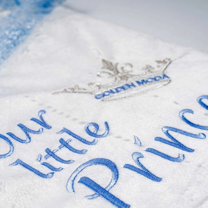 Βρεφικός υπνόσακος για αγόρια Little Prince γαλάζιο στέμμα μοντέρνο νεογέννητο μαιευτήριο δώρο κορώνα  ζεστός online (7)