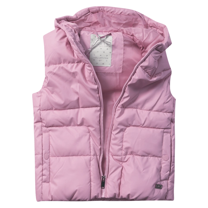 Παιδικό μπουφάν αμάνικο Εβίτα για κορίτσια Patricia ροζ αμάνικα μπουφανάκια χειμερινά ετών online (1)