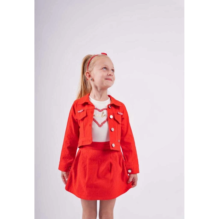 Παιδικό σετ Εβίτα για κορίτσια My heart κόκκινο φούστα βόλτα ρομαντικό γενέθλια δώρο γιορτή ετών casual online (2)